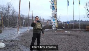 Zelenskyy visit Ukrainian town Russia claims to have captured…mocks Putin